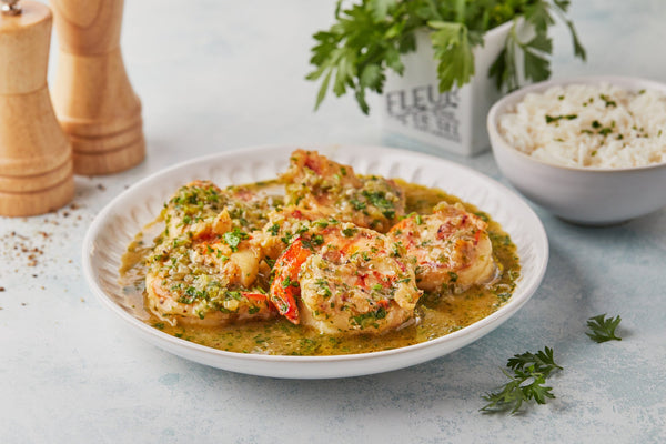 French Prawns in Gravy with Rice