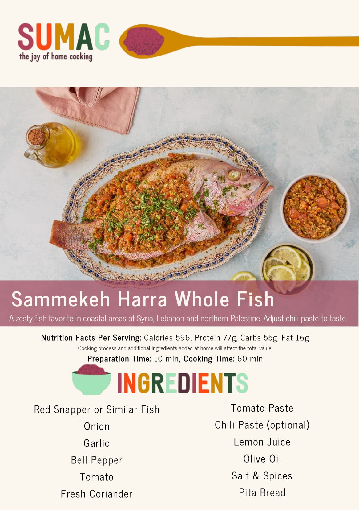 Sammekeh Harra Whole Fish