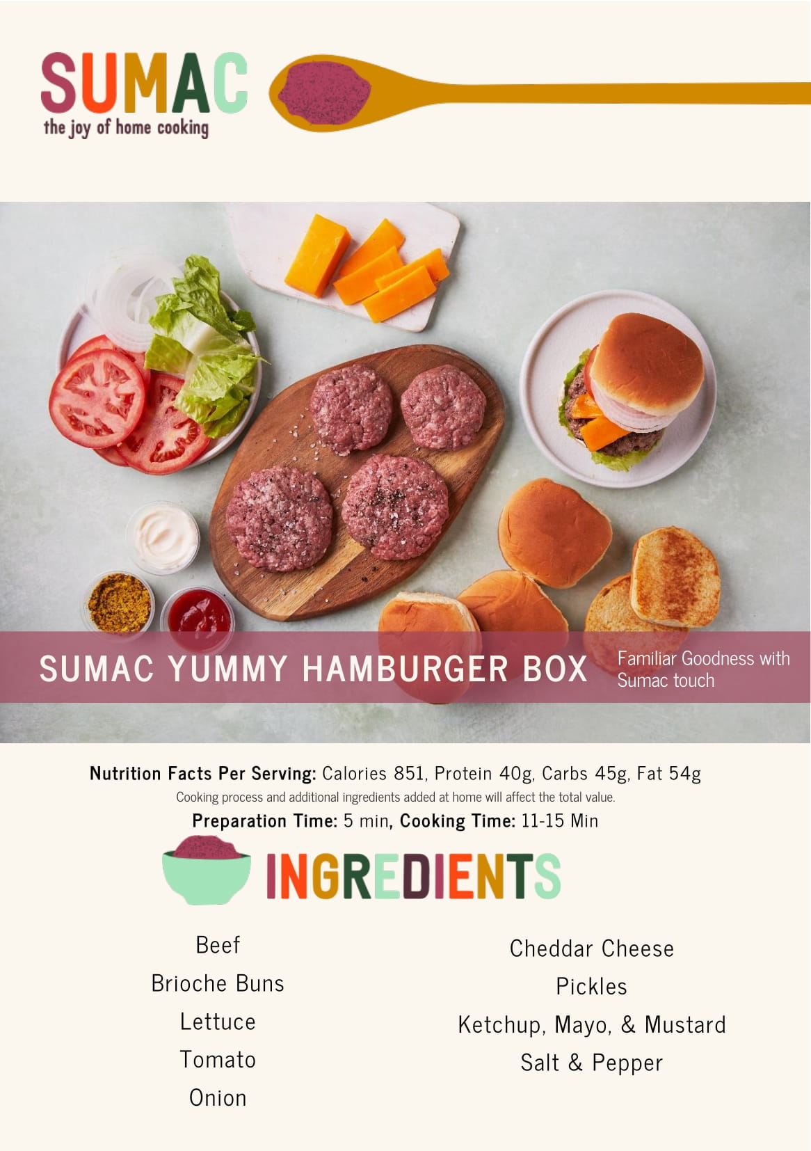 Sumac Yummy Hamburger Box